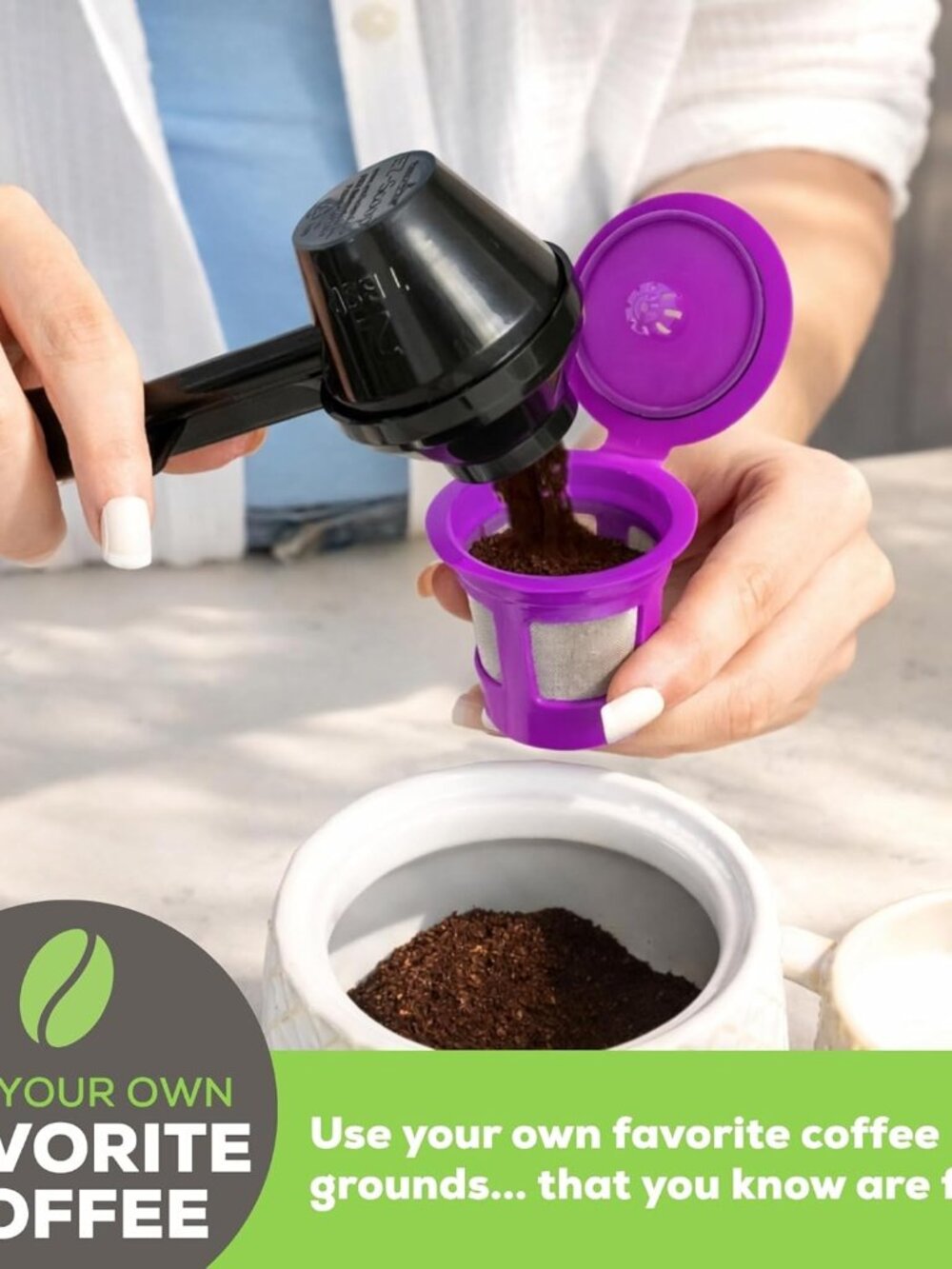 1-Stream Cafe Save Reusable K Cup Pod Coffee Filters - Refillable Coffee Pod Cap - Picture 3 of 9